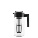 Takeya 10310 Patented Deluxe Cold Brew Iced Coffee Maker with Airtight Lid & Silicone Handle 1 Quart Black - Made in USA BPA-Free Dishwasher-Safe