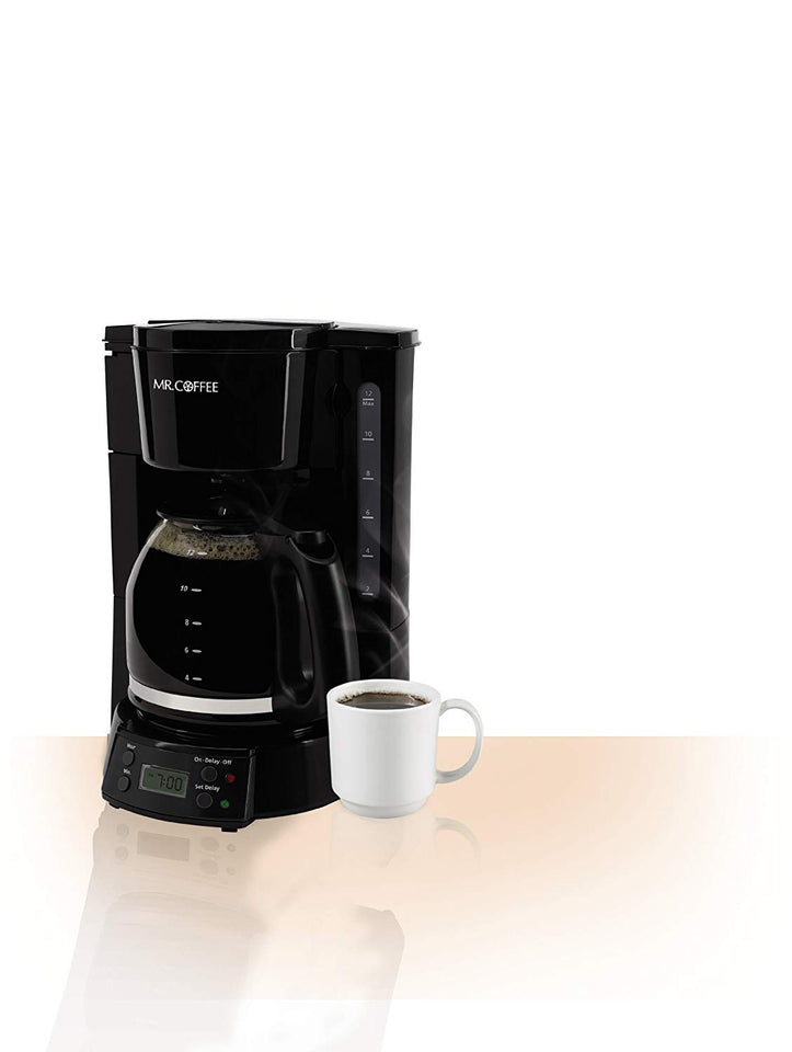 Mr. Coffee 12Cup Programmable Coffee Maker, Black Coffee station