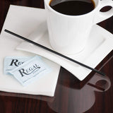 Choice Black Stirrers/Sip Straws for Coffee, Cocktail 7 1/2" Unwrapped (Box of 1,000)