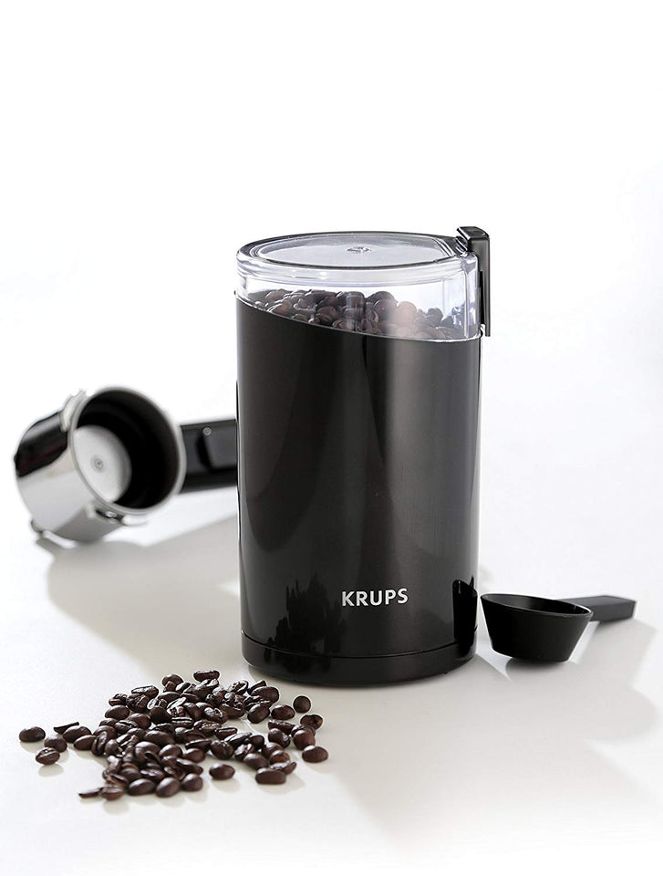 KRUPS F203 Electric Spice and Coffee Grinder with Stainless Steel Blades, 3 oz / 85 g’, Black