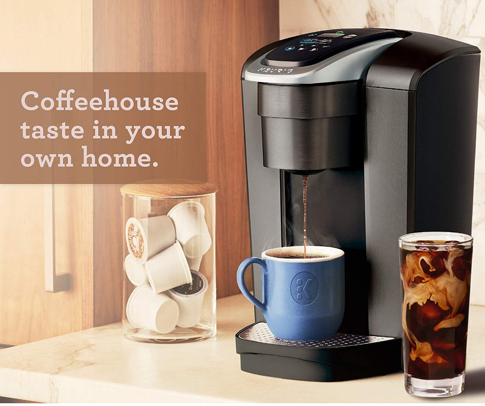 Keurig K-Elite Single Serve K-Cup Pod Coffee Maker, with Strong Temperature Control, Iced Coffee Capability, 12oz Brew Size, Programmable, Brushed Slate