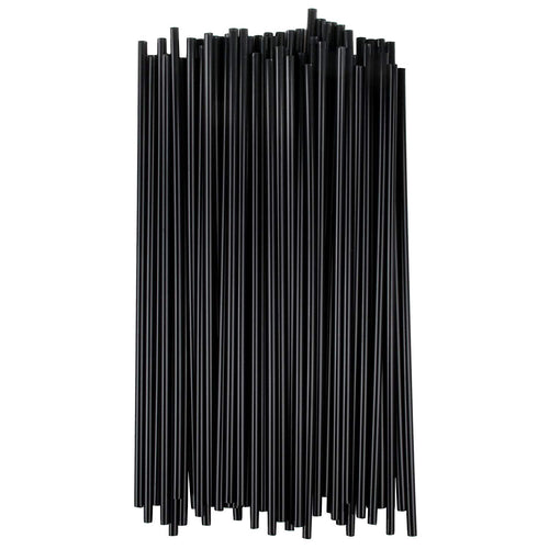 Choice Black Stirrers/Sip Straws for Coffee, Cocktail 7 1/2