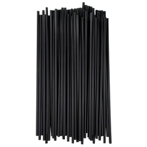 Choice Black Stirrers/Sip Straws for Coffee, Cocktail 7 1/2" Unwrapped (Box of 1,000)