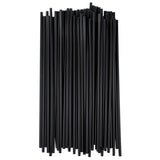 Choice Black Stirrers/Sip Straws for Coffee, Cocktail 7 1/2" Unwrapped (Box of 1,000)