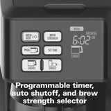 Hamilton Beach (49976) FlexBrew Coffee Maker, Single Serve & Full Coffee Pot, Compatible with Single-Serve Pods or Ground Coffee, Programmable, Black