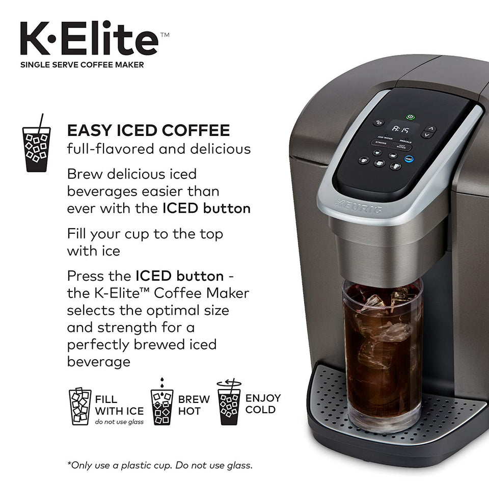 Keurig KElite Single Serve KCup Pod Coffee Maker, with Strong Temper
